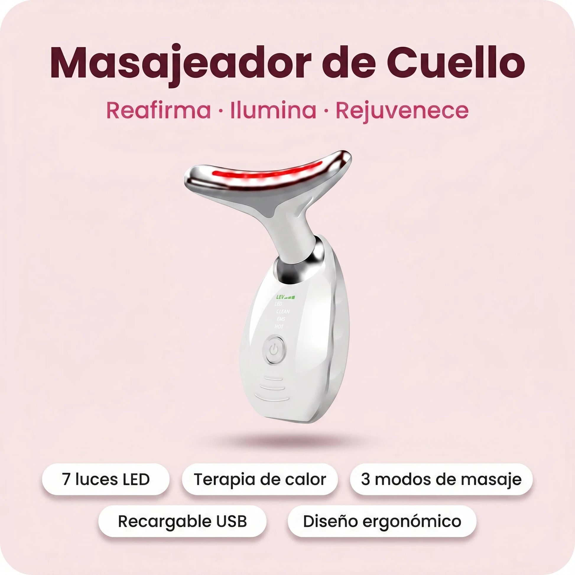 Masajeador Facial Reafirmante LED - Imagen 1