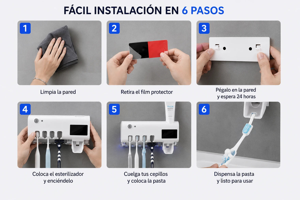 Esterilizador UV Cepillos 3 en 1 - Higiene y Organización Dental - Imagen 5